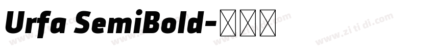 Urfa SemiBold字体转换